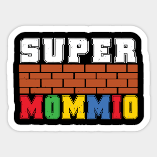 Funny Super Mommio Fitted Sticker